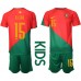 Tanie Strój piłkarski Portugalia Rafael Leao #15 Koszulka Podstawowej dla dziecięce MŚ 2022 Krótkie Rękawy (+ szorty)